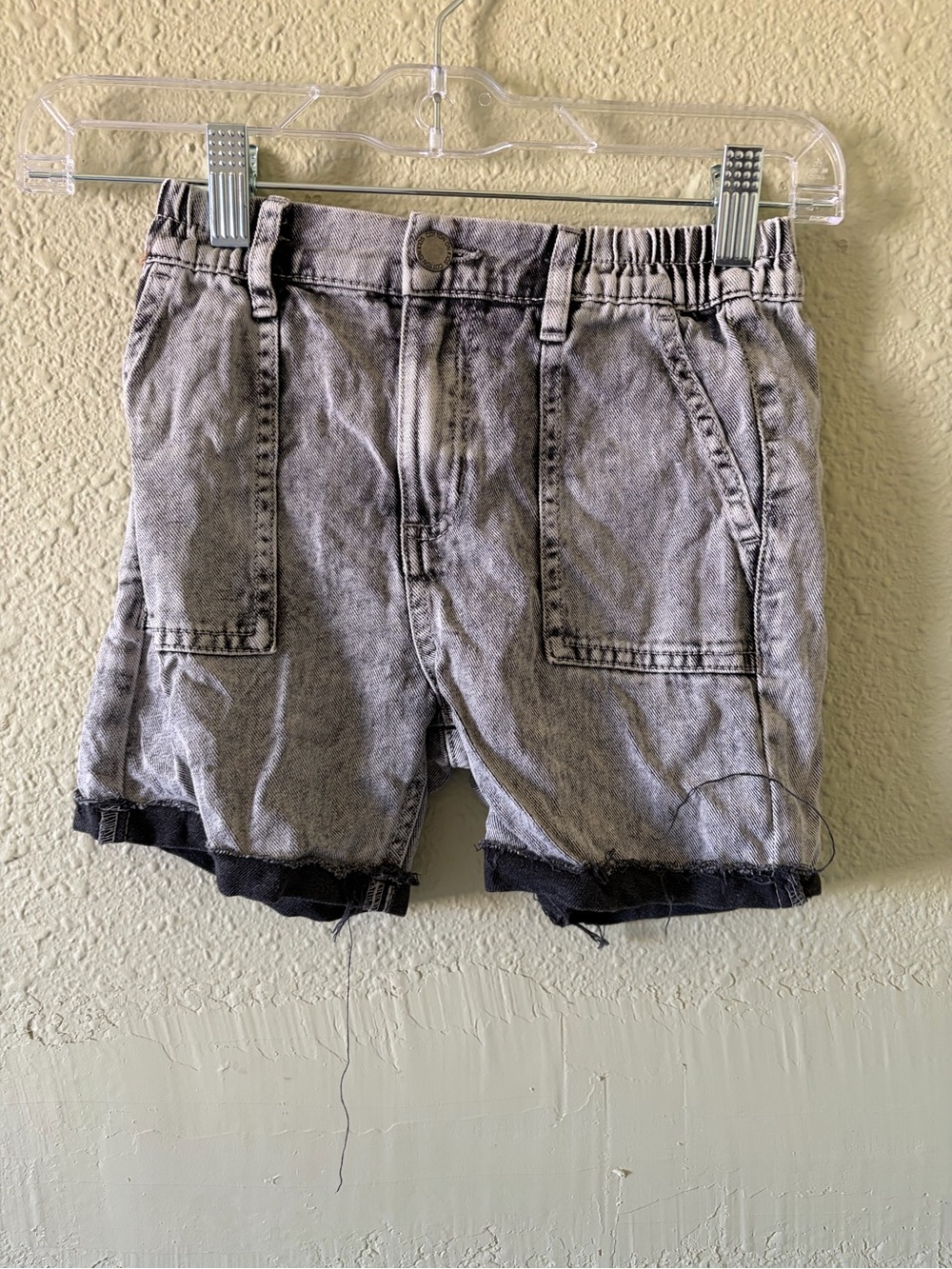 Casual Gray Washed Girls Shorts Size 5